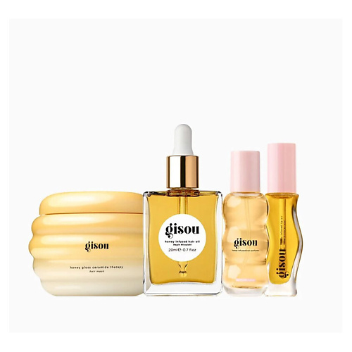 GISOU Набор Glow All The Way: Масло для волос + Маска для волос + Спрей для волос + Масло для губ #1
