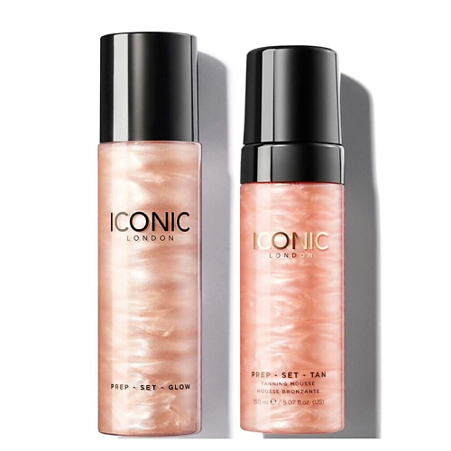 ICONIC LONDON Набор: Мусс-автозагар Prep Set Tan Mousse + Спрей-хайлайтер Prep-Set-Glow #1
