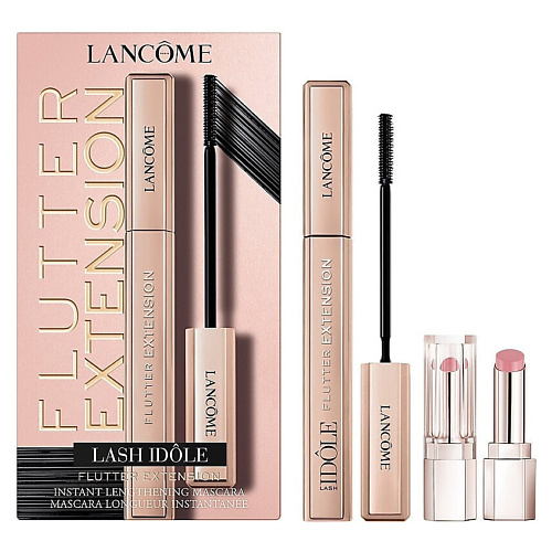 LANCOME Набор Idole Flutter Extension: Удлиняющая тушь + Цветной блеск-бальзам #1