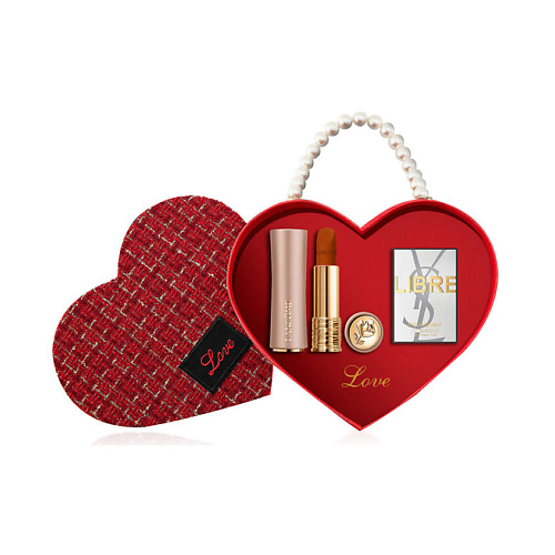 LANCOME Набор: L’Absolu Rouge Intimatte + Пробник парфюмерной воды YSL Libre + Подарочная коробка #1