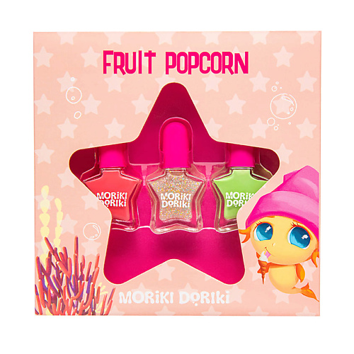 MORIKI DORIKI Набор лаков для ногтей Nail polish set FRUIT POPCORN #1