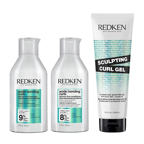 REDKEN Набор Acidic Bonding Curls Bundle: шампунь + кондиционер + гель для укладки #1