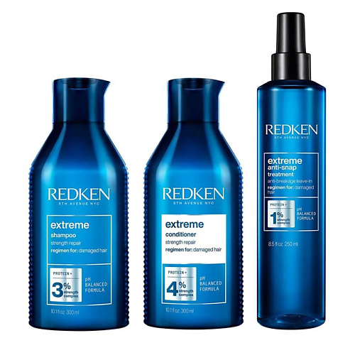 REDKEN Набор Extreme Anti-Snap Bundle: Шампунь + Кондиционер + Укрепляющий спрей-уход #1