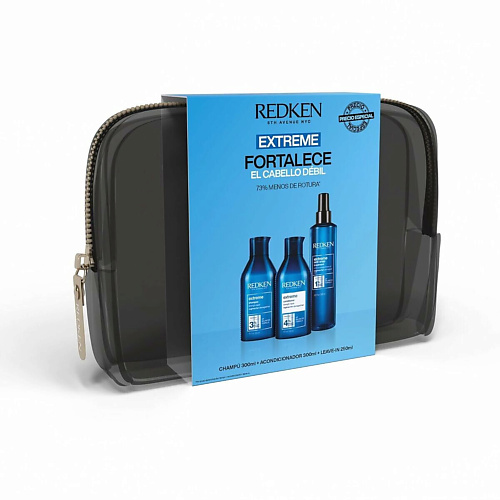 REDKEN Набор Extreme: Шампунь + Кондиционер + Спрей-сыворотка +Косметичка #1