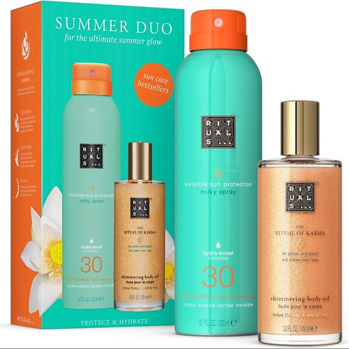 RITUALS... Набор  The Ritual of Karma Summer Duo: Солнцезащитный спрей + Масло для тела #1