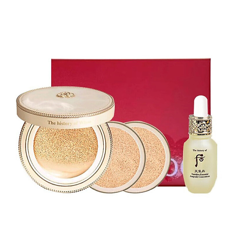 THE HISTORY OF WHOO Набор:Кушон Mi Luxury Golden Cushion Glow + Сменный блок + Сыворотка для лица #1