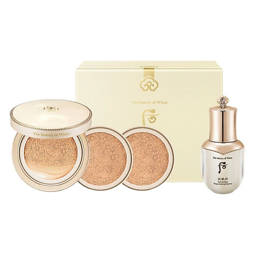 THE HISTORY OF WHOO Набор:Кушон Mi Luxury Golden Cushion Glow + Сменный блок + Эссенция для лица #1