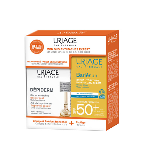 URIAGE Набор Депидерм сыворотка-бустер 30+ Барьесан spf 50+ увлажняющий крем #1
