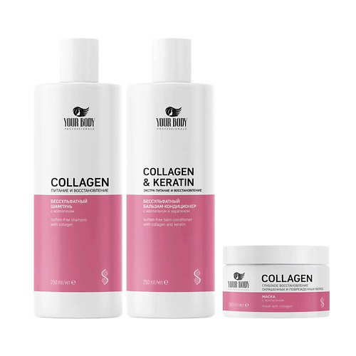 YOUR BODY Подарочный набор Collagen Шампунь + Бальзам + Маска #1