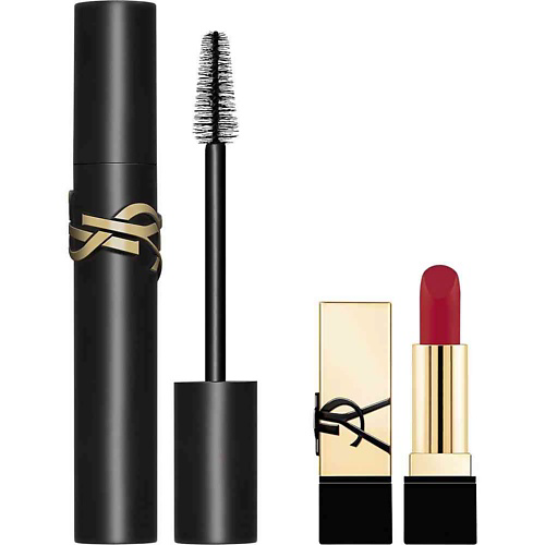 YVES SAINT LAURENT Набор: Тушь Lash Clash + Мини-помада Rouge Pur Couture, оттенок Rouge Muse #1