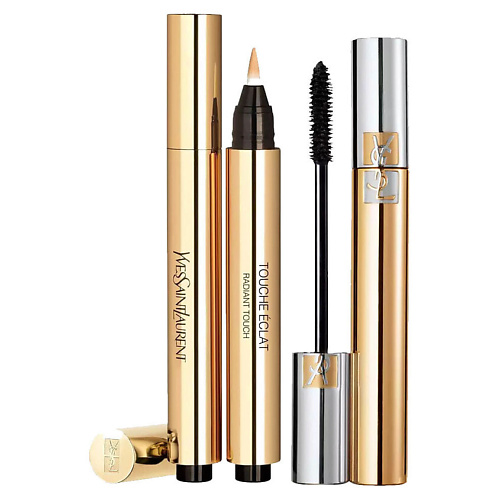 YVES SAINT LAURENT Набор: Тушь Volume Effet Faux Cils+ Консилер-хайлайтер Touche Éclat Radiant Touch #1