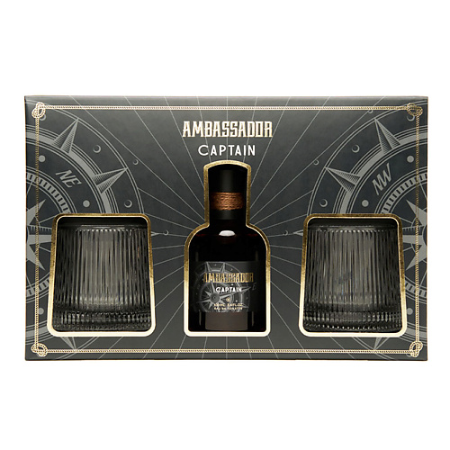 AMBASSADOR Парфюмерный набор с бокалами Captain #1