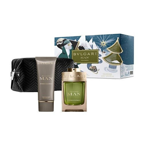BVLGARI Набор Man Wood Essence: Парфюмерная вода + Бальзам после бритья + Косметичка 200 #1