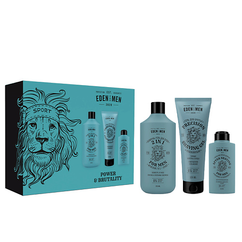 EDEN Подарочный набор For men шампунь-гель 2 в 1+гель для бритья прозрачный+бальзам после бритья #1
