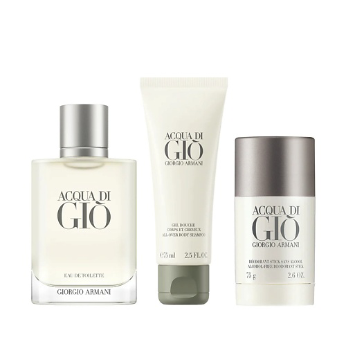 GIORGIO ARMANI Набор Acqua Di Gio: Туалетная вода + Гель для душа + Дезодорант #1