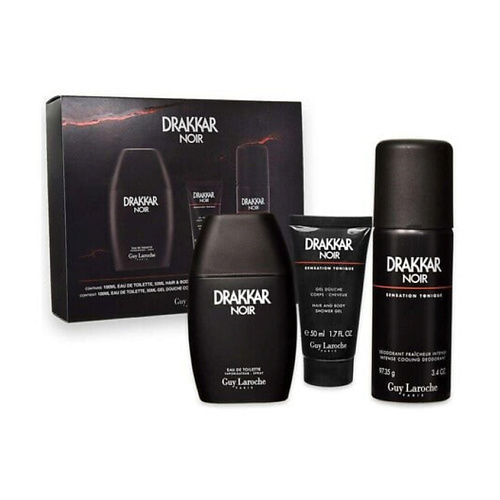 GUY LAROCHE Парфюмерный набор Drakkar Noir туалетная вода+дезодорант+гель для душа #1