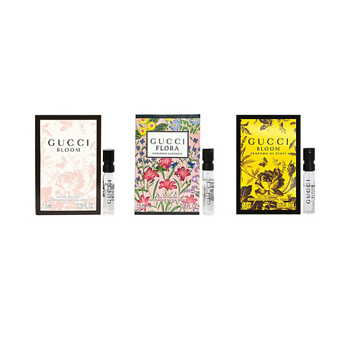 GUCCI Набор пробников:  Bloom Eau de Toilette, Flora Gorgeous Gardenia, Bloom Profumo di Fiori #1