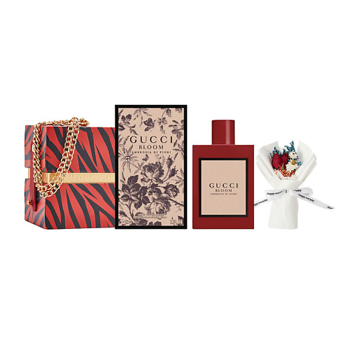 GUCCI Парфюмерная вода Bloom Ambrosia di Fiori + Подарочная коробка + Букет #1