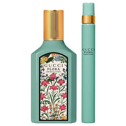 GUCCI Парфюмерный набор Flora Gorgeous Jasmine: Парфюмерная вода + Миниатюра #1