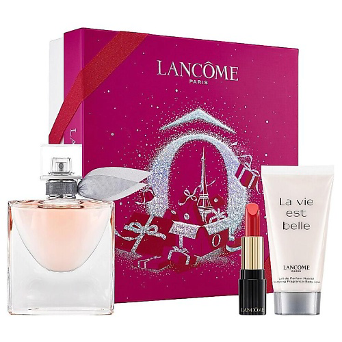 LANCOME Набор La Vie Est Belle: Парфюмерная вода + Лосьон для тела + Помада L'Absolu Rouge Cream 1 #1