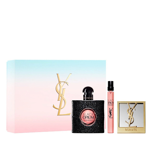 YVES SAINT LAURENT Набор парфюмерии Black Opium: Парфюмерная вода + Миниатюра + Зеркальце #1