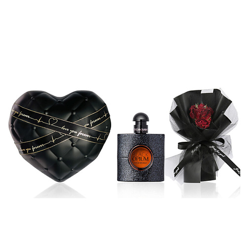 YVES SAINT LAURENT Парфюмерный набор Black Opium + Букет+Коробка 30 #1