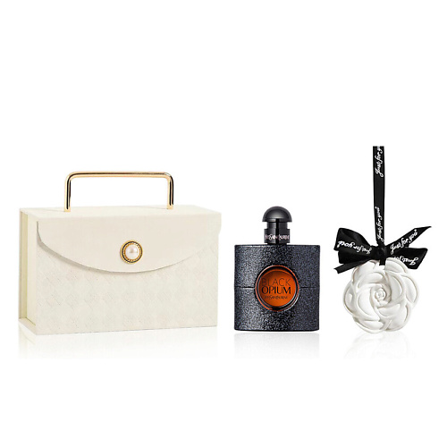 YVES SAINT LAURENT Парфюмерный набор Black Opium +Ароматическая подвеска+Подарочная коробка 90 #1