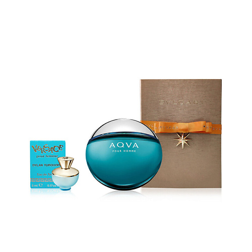 BVLGARI Туалетная вода Aqva Pour Homme + Миниатюра Versace Pour Femme Dylan Turquoise #1