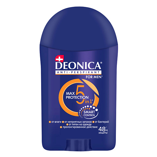 Deonica FOR MEN Антиперспирант стик 5Protection 40 #1