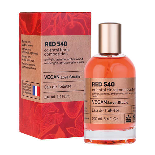 VEGAN.LOVE.STUDIO Туалетная вода женская RED 540 шафран жасмин амбра кедр 100 #1