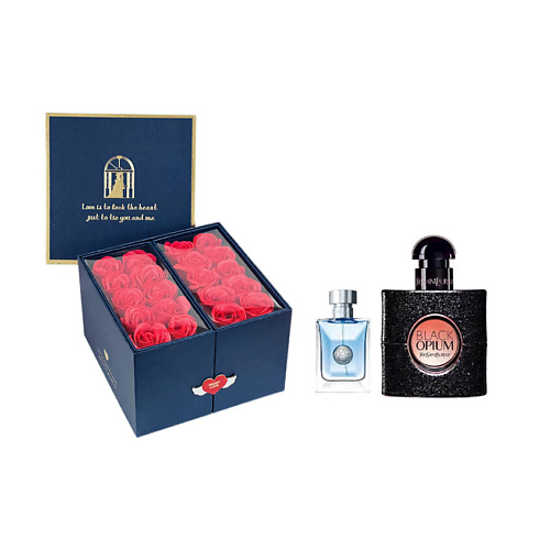 YVES SAINT LAURENT Парфюмерный набор Black Opium + Versace pour homme 35 #1