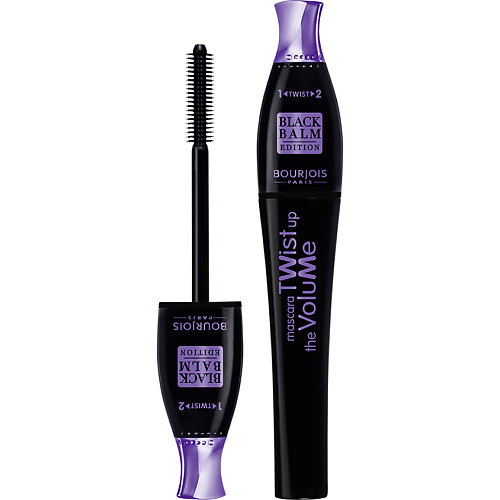 BOURJOIS Тушь для ресниц объемная 2 в 1 TWIST UP THE VOLUME BLACK BALM #1