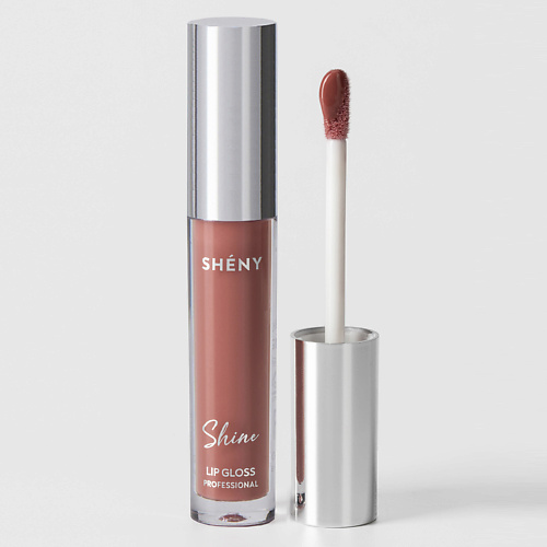SHENY PROFESSIONAL Блеск для губ увлажняющий, прозрачный розовый нюд #1