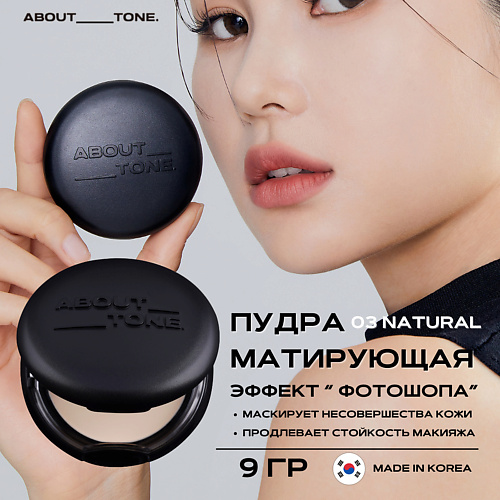 ABOUT TONE  Веганская матирующая пудра Blur Powder Pact #1