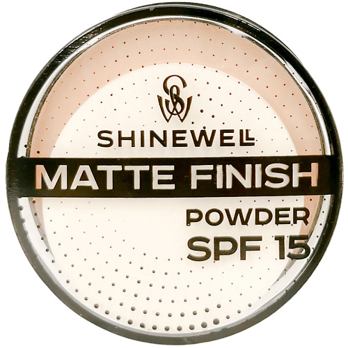 SHINEWELL Матирующая пудра SPF 15 компактная легкая #1