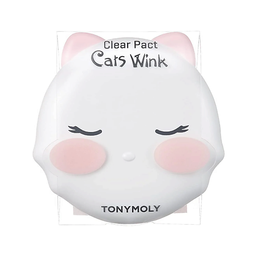 TONYMOLY Пудра для лица матирующая прозрачная Cats Wink Clear Pact Translucent 40 #1