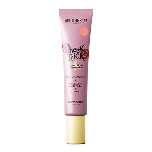 BELOR DESIGN Румяна-тени для лица кремовые Cheek Trick Plush Brush Eyeshadow #1