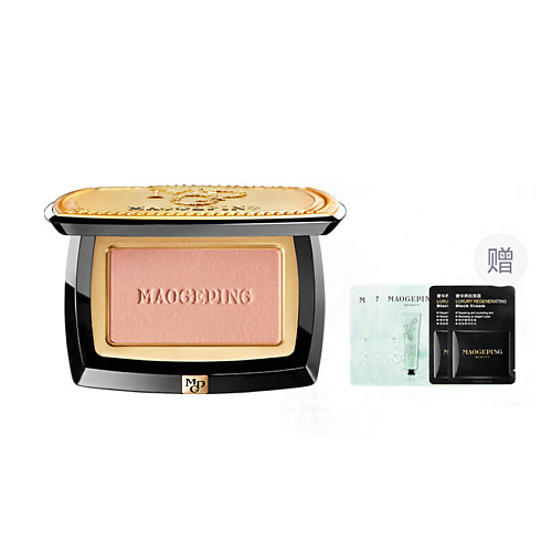 MAOGEPING Компактные шелковистые румяна Gauzy Magic Blush + Пробник крема #1