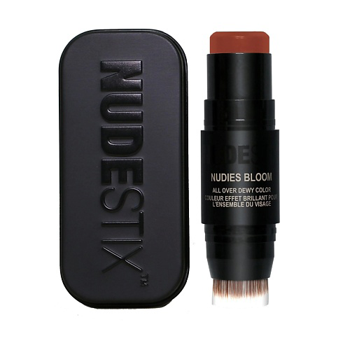 NUDESTIX Кремовые сияющие румяна в стике Nudies Bloom со встроенной кисточкой #1