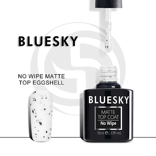 BLUESKY Матовый топ без липкого слоя  с эффектом перепелиного яйца Luxury Silver Eggshell 10 #1