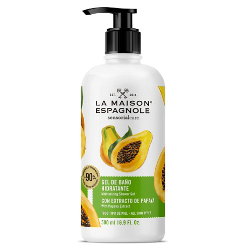 LA MAISON ESPAGNOLE Гель для душа увлажняющий "Папайя" Sensorialcare Moisturizing Shower Gel 500 #1