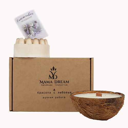 MAMA DREAM Женский косметический набор для домашнего SPA кокос-шоколад/овсяное печенье 2 шт #1