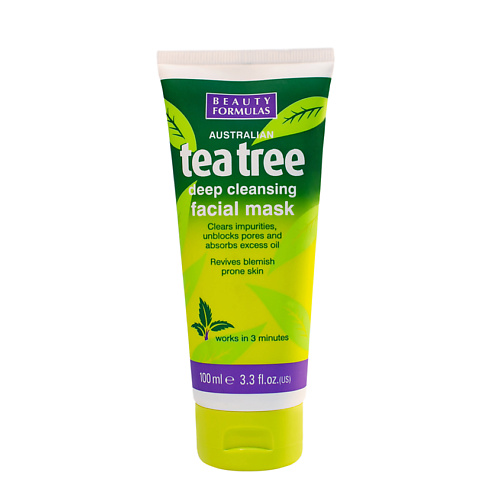 BEAUTY FORMULAS Маска глубокой очистки для лица Чайное дерево Tea Tree Deep Cleansing Facial Mask 100 #1