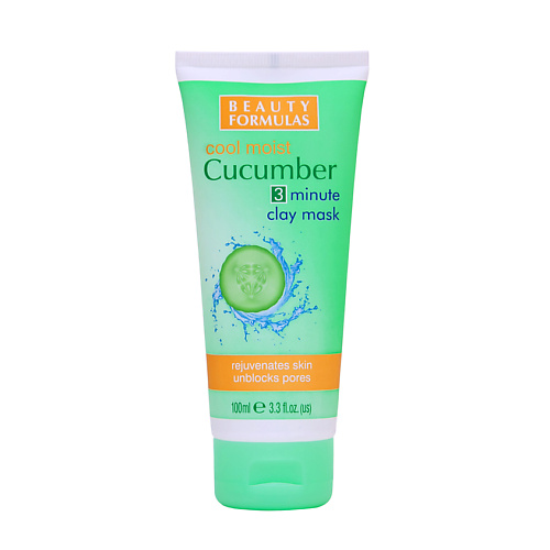 BEAUTY FORMULAS Маска огуречная с глиной на 3 минуты Cucumber 3 Minute Clay Mask 100 #1