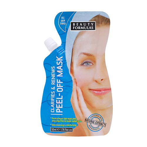 BEAUTY FORMULAS Маска снимающаяся очищающая и обновляющая Clarifies & Renews Peel-Off Mask 50 #1