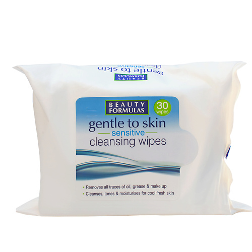 BEAUTY FORMULAS Салфетки для мягкого очищения кожи Gentle to Skin Sensitive Cleansing Wipes #1