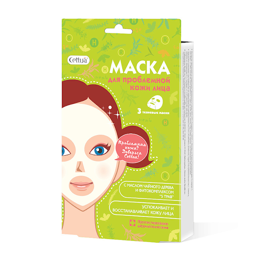 CETTUA Маска для проблемной кожи лица Trouble Clear Essence Mask #1