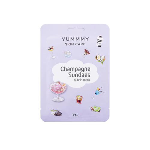 YUMMMY Бабл-маска для лица, очищающая Shampagne Sundaes 23 #1
