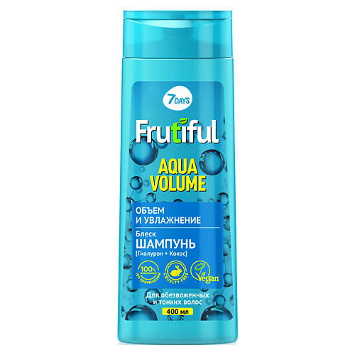 7DAYS Шампунь для волос объем и увлажнение AQUA VOLUME FRUTIFUL 400 #1