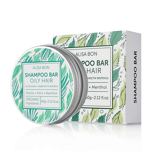 ALISA BON Твердый шампунь для волос SHAMPOO BAR «Крапива Мята Ментол» 60 #1